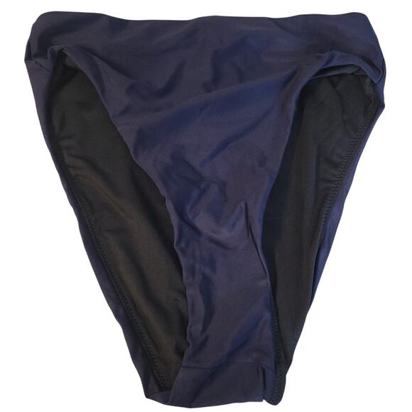 NWT J.Crew High-Rise Bikini Bottom Women's Navy Blue Beach Swim Vacation Size XS - Picture 1 of 6